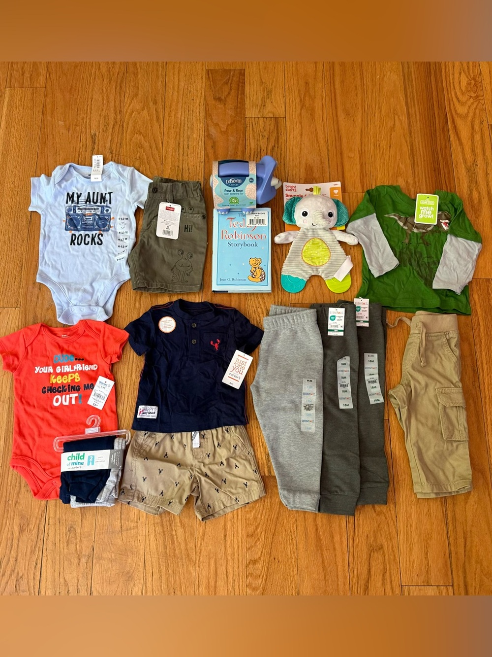 Assorted NEW Baby Clothes Just For You, Garanimals, Child of Mine NB-18M